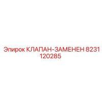 8231120285 КЛАПАН-ЗАМЕНЕН Epiroc