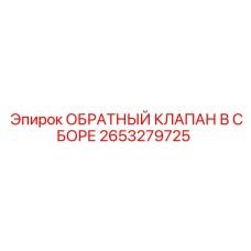 2653279725 ОБРАТНЫЙ КЛАПАН В СБОРЕ Epiroc