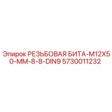 5730011232 РЕЗЬБОВАЯ БИТА-M12X50-MM-8-8-DIN9 Epiroc