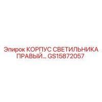 GS15872057 КОРПУС СВЕТИЛЬНИКА ПРАВЫЙ Epiroc