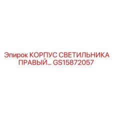 GS15872057 КОРПУС СВЕТИЛЬНИКА ПРАВЫЙ Epiroc
