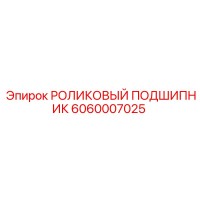 6060007025 РОЛИКОВЫЙ ПОДШИПНИК | Epiroc