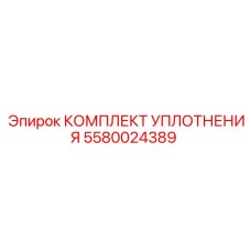 5580024389 КОМПЛЕКТ УПЛОТНЕНИЯ Epiroc