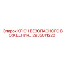 2935011220 КЛЮЧ БЕЗОПАСНОГО ВОЖДЕНИЯ Epiroc