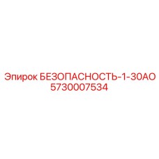 5730007534 БЕЗОПАСНОСТЬ-1-30АО Epiroc