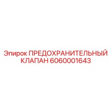 6060001643 ПРЕДОХРАНИТЕЛЬНЫЙ КЛАПАН Epiroc