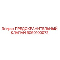 6060100072 ПРЕДОХРАНИТЕЛЬНЫЙ КЛАПАН Epiroc
