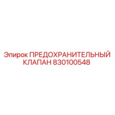 830100548 ПРЕДОХРАНИТЕЛЬНЫЙ КЛАПАН Epiroc