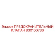 830100736 ПРЕДОХРАНИТЕЛЬНЫЙ КЛАПАН Epiroc