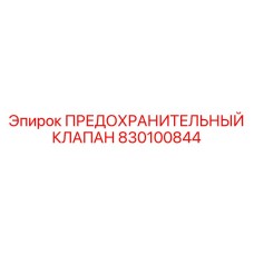 830100844 ПРЕДОХРАНИТЕЛЬНЫЙ КЛАПАН Epiroc