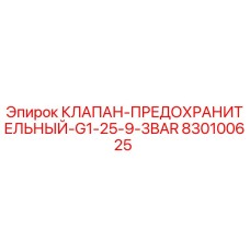 830100625 КЛАПАН-ПРЕДОХРАНИТЕЛЬНЫЙ-G1-25-9-3BAR Epiroc