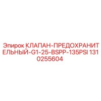 1310255604 КЛАПАН-ПРЕДОХРАНИТЕЛЬНЫЙ-G1-25-BSPP-135PSI Epiroc