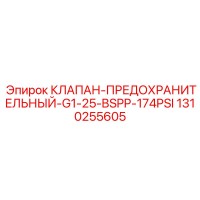 1310255605 КЛАПАН-ПРЕДОХРАНИТЕЛЬНЫЙ-G1-25-BSPP-174PSI Epiroc