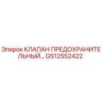 GS12552422 КЛАПАН ПРЕДОХРАНИТЕЛЬНЫЙ Epiroc