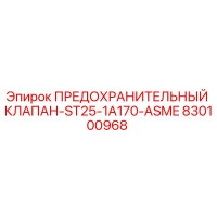 830100968 ПРЕДОХРАНИТЕЛЬНЫЙ КЛАПАН-ST25-1A170-ASME Epiroc