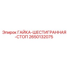 2650132075 ГАЙКА-ШЕСТИГРАННАЯ-СТОП Epiroc