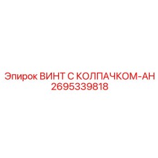 2695339818 ВИНТ С КОЛПАЧКОМ-AH Epiroc