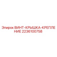 2236100758 ВИНТ-КРЫШКА-КРЕПЛЕНИЕ Epiroc