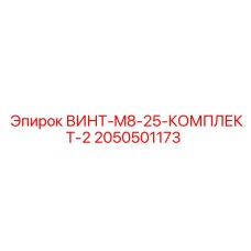 2050501173 ВИНТ-M8-25-КОМПЛЕКТ-2 Epiroc