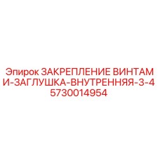 5730014954 ЗАКРЕПЛЕНИЕ ВИНТАМИ-ЗАГЛУШКА-ВНУТРЕННЯЯ-3-4 Эпирок (Epiroc)
