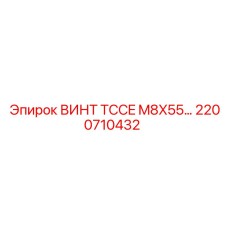 2200710432 ВИНТ TCCE M8X55 Epiroc