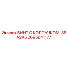 2695841177 ВИНТ С КОЛПАЧКОМ-36A2A5 by Epiroc