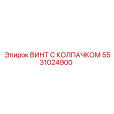 5531024900 ВИНТ С КОЛПАЧКОМ Epiroc