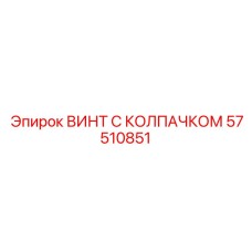 Фото винта с колпачком Epiroc 57510851 - качественная запчасть