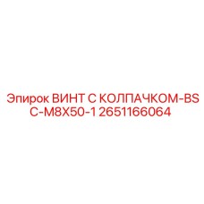Изображение винта с колпачком-BSC-M8X50-1 Epiroc часть 2651166064, применяемого в технике