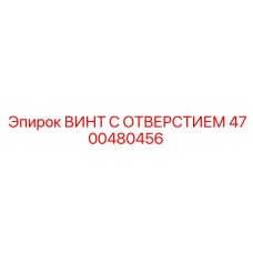 4700480456 ВИНТ С ОТВЕРСТИЕМ Epiroc