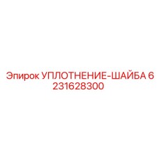 6231628300 УПЛОТНЕНИЕ-ШАЙБА Эпирок