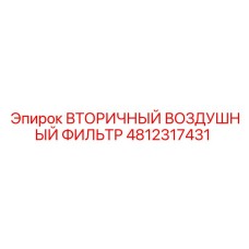 4812317431 ВТОРИЧНЫЙ ВОЗДУШНЫЙ ФИЛЬТР Epiroc