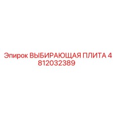 4812032389 ВЫБИРАЮЩАЯ ПЛИТА Epiroc