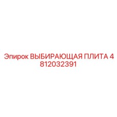 4812032391 ВЫБИРАЮЩАЯ ПЛИТА Epiroc