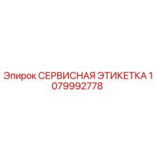 1079992778 СЕРВИСНАЯ ЭТИКЕТКА Epiroc