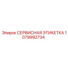 1079992734 СЕРВИСНАЯ ЭТИКЕТКА Epiroc