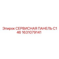 1631079141 СЕРВИСНАЯ ПАНЕЛЬ C146 Epiroc