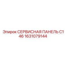 1631079144 СЕРВИСНАЯ ПАНЕЛЬ C146 Epiroc