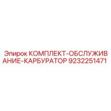 9232251471 КОМПЛЕКТ-ОБСЛУЖИВАНИЕ-КАРБЮРАТОРА Epiroc