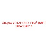 2657104317 УСТАНОВОЧНЫЙ ВИНТ Epiroc