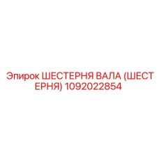 1092022854 ШЕСТЕРНЯ ВАЛА (ШЕСТЕРНЯ) Epiroc