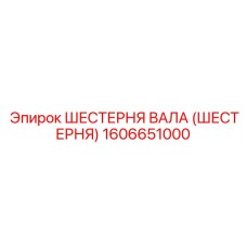 1606651000 ШЕСТЕРНЯ ВАЛА (ШЕСТЕРНЯ) Epiroc