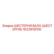 1623919100 ШЕСТЕРНЯ ВАЛА (ШЕСТЕРНЯ) Epiroc