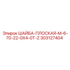 303127404 ШАЙБА-ПЛОСКАЯ-M-6-70-22-0X4-0T-Z Epiroc