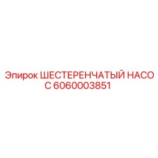 6060003851 ШЕСТЕРЕНЧАТЫЙ НАСОС Epiroc