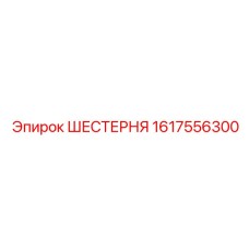 1617556300 ШЕСТЕРНЯ Epiroc