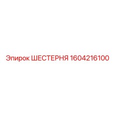 1604216100 ШЕСТЕРНЯ Epiroc