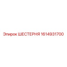 1614931700 ШЕСТЕРНЯ Epiroc