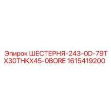 1615419200 ШЕСТЕРНЯ-243-0D-79TX30THKX45-0BORE | Epiroc