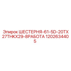 1202634405 ШЕСТЕРНЯ-61-5D-20TX27THKX29-8РАБОТА Epiroc